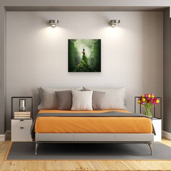 Tablou Canvas - Du-Te, Verde, Marime: 60 x 60 cm - 3- Roveli