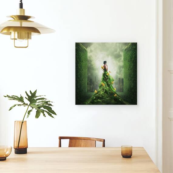 Tablou Canvas - Du-Te, Verde, Marime: 60 x 60 cm - 4- Roveli
