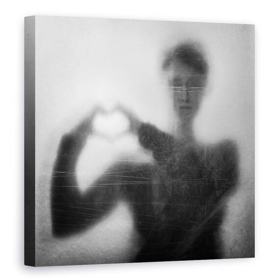 Tablou Canvas - Inima Peste Cap, Marime: 60 x 60 cm - - Roveli
