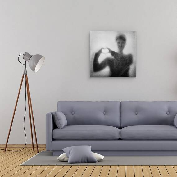 Tablou Canvas - Inima Peste Cap, Marime: 60 x 60 cm - 2- Roveli