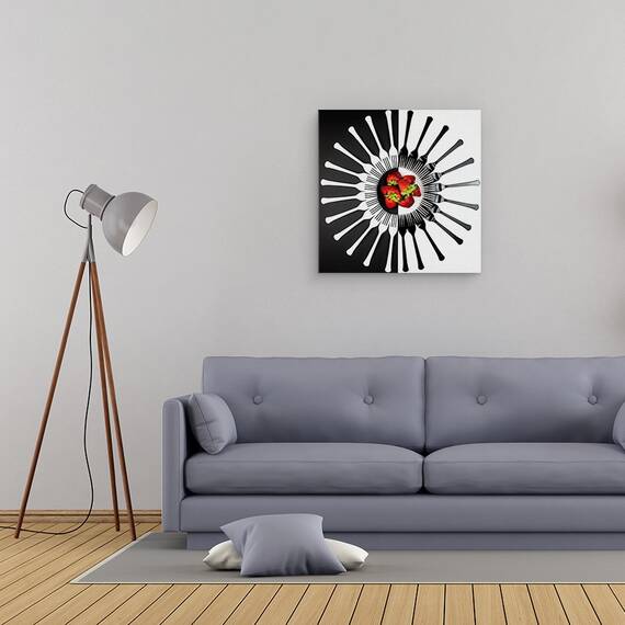 Tablou Canvas - Modele De Capsuni, Marime: 60 x 60 cm - 2- Roveli
