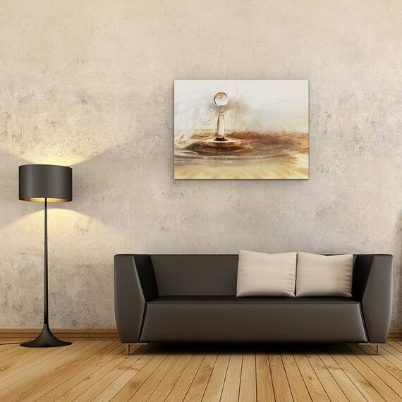 Tablou Canvas - Picaturi Si Pene De Aur, Marime: 50 x 70 cm - 2- Roveli