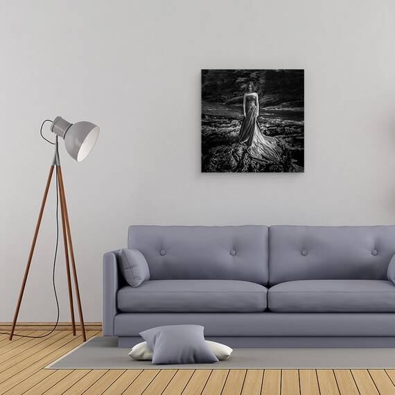 Tablou Canvas - Portret Alb-Negru, Marime: 60 x 60 cm - 2- Roveli
