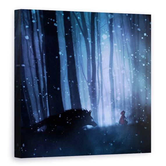 Tablou Canvas - Scufita Rosie, Marime: 60 x 60 cm - - Roveli