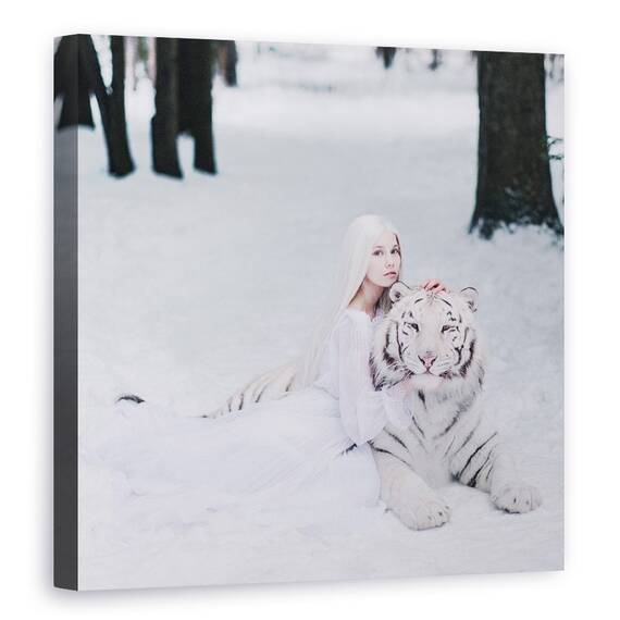 Tablou Canvas - Tigru, Marime: 60 x 60 cm - - Roveli