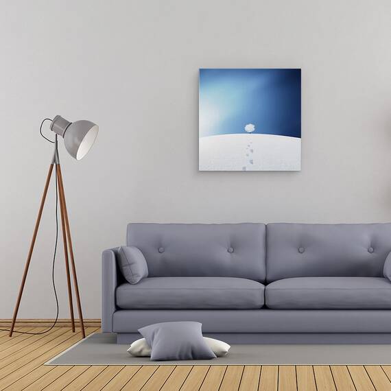 Tablou Canvas - Un Copac In Camp, Marime: 60 x 60 cm - 2- Roveli