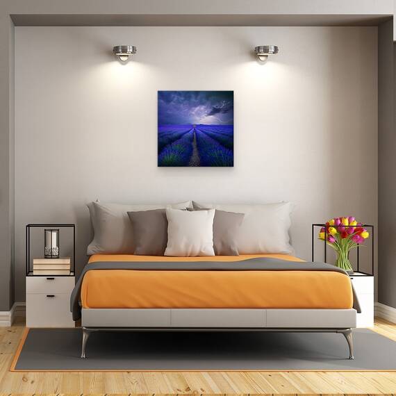 Tablou Canvas - Vremea In Lavendelfeld, Marime: 60 x 60 cm - 3- Roveli