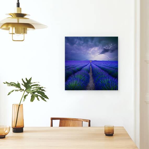 Tablou Canvas - Vremea In Lavendelfeld, Marime: 60 x 60 cm - 4- Roveli