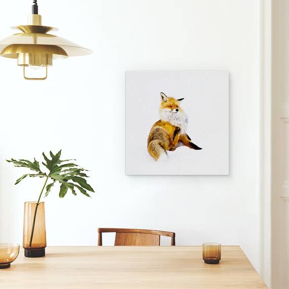 Tablou Canvas - Winterfox, Marime: 60 x 60 cm - 4- Roveli