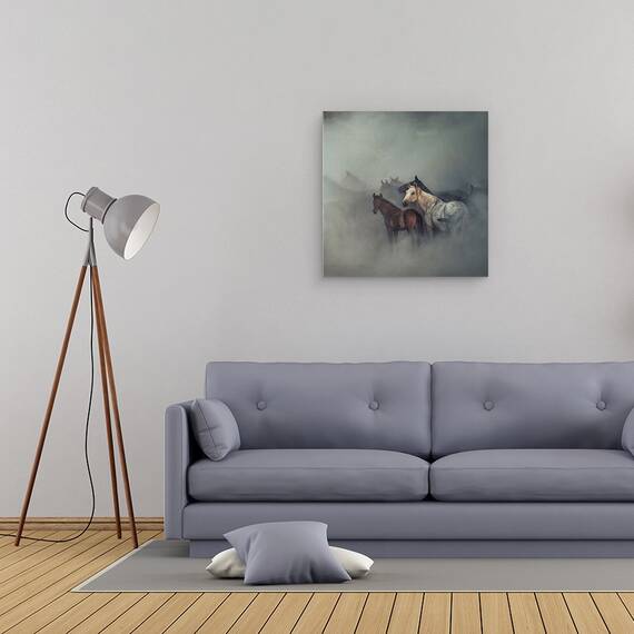 Tablou Canvas - Caii Pierduti, Marime: 60 x 60 cm - 2- Roveli
