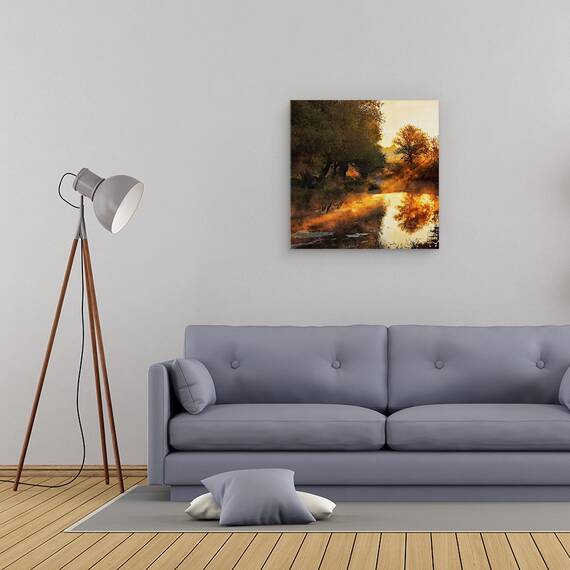 Tablou Canvas - Cand Peisajul Picteaza Cu Lumina, Marime: 60 x 60 cm - 2- Roveli