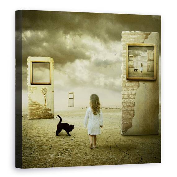 Tablou Canvas - Cheia Schelet, Marime: 60 x 60 cm - - Roveli