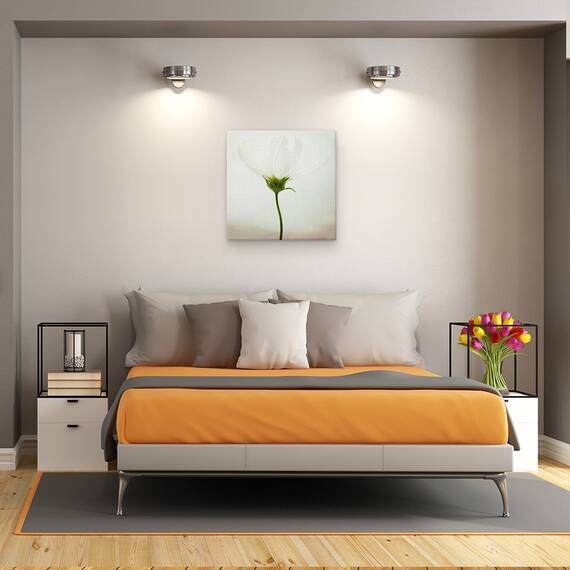 Tablou Canvas - Cosmos Alb, Marime: 60 x 60 cm - 3- Roveli