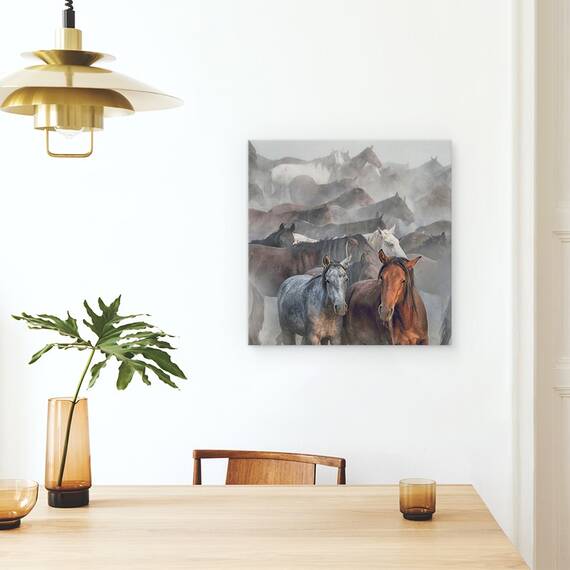 Tablou Canvas - Doi Cai, Marime: 60 x 60 cm - 4- Roveli