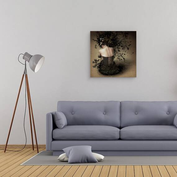 Tablou Canvas - Fata Parfumata In Noapte, Marime: 60 x 60 cm - 2- Roveli