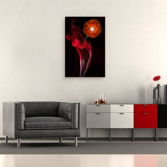 Tablou Canvas - Floare Rosie, Marime: 40 x 60 cm - 2- Roveli