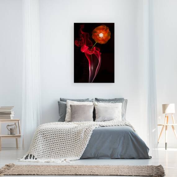 Tablou Canvas - Floare Rosie, Marime: 40 x 60 cm - 3- Roveli