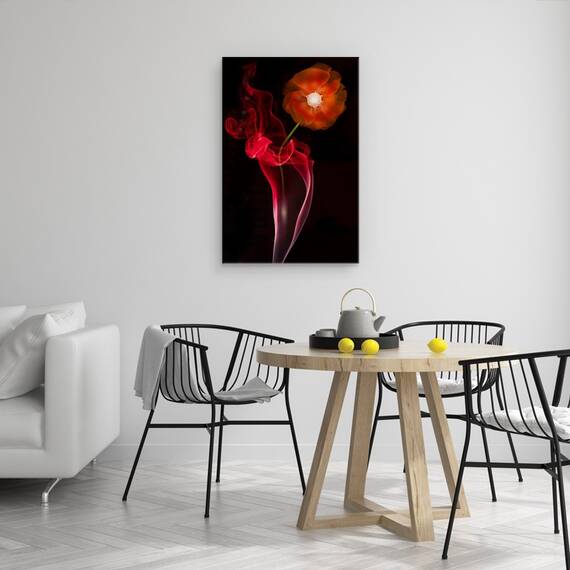 Tablou Canvas - Floare Rosie, Marime: 40 x 60 cm - 4- Roveli