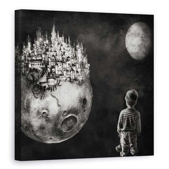 Tablou Canvas - Lasa Ca Visele Tale Sa Fie Mai Mari Decat Temerile, Marime: 60 x 60 cm - - Roveli