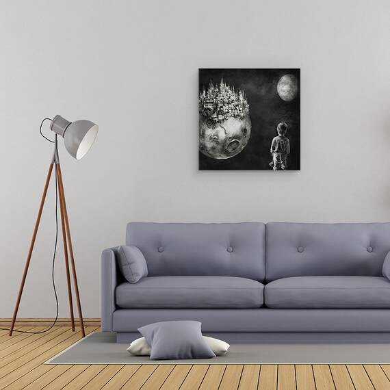 Tablou Canvas - Lasa Ca Visele Tale Sa Fie Mai Mari Decat Temerile, Marime: 60 x 60 cm - 2- Roveli