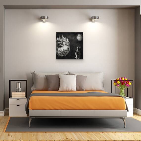 Tablou Canvas - Lasa Ca Visele Tale Sa Fie Mai Mari Decat Temerile, Marime: 60 x 60 cm - 3- Roveli
