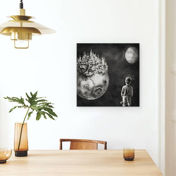 Tablou Canvas - Lasa Ca Visele Tale Sa Fie Mai Mari Decat Temerile, Marime: 60 x 60 cm - 4- Roveli