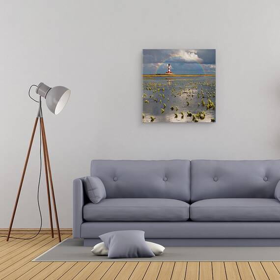 Tablou Canvas - Lumina Farului Intalneste Curcubeul, Marime: 60 x 60 cm - 2- Roveli