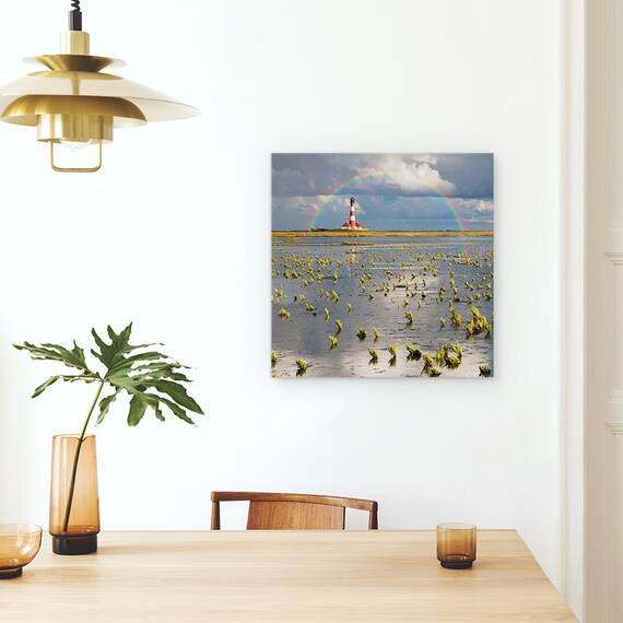 Tablou Canvas - Lumina Farului Intalneste Curcubeul, Marime: 60 x 60 cm - 4- Roveli