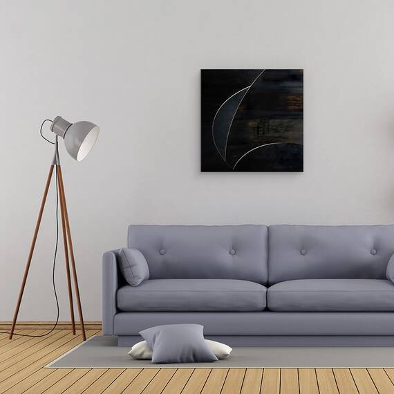 Tablou Canvas - Luna Albastra, Marime: 60 x 60 cm - 2- Roveli