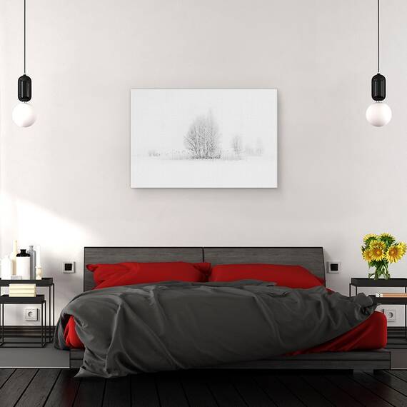 Tablou Canvas - Mesteceni De Iarna, Marime: 40 x 60 cm - 3- Roveli