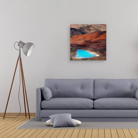 Tablou Canvas - O Inima Albastra, Marime: 60 x 60 cm - 2- Roveli