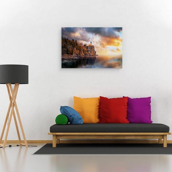 Tablou Canvas - O Zi Innorata La Farul Split Rock, Marime: 40 x 60 cm - 2- Roveli