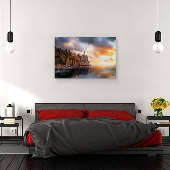 Tablou Canvas - O Zi Innorata La Farul Split Rock, Marime: 40 x 60 cm - 3- Roveli