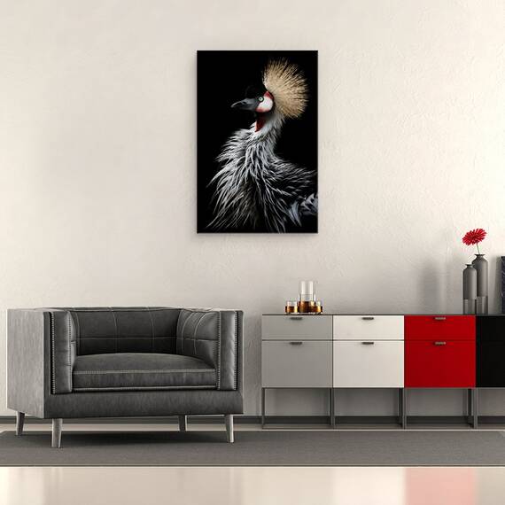 Tablou Canvas - Portretul Macaralei Incoronate, Marime: 40 x 60 cm - 2- Roveli