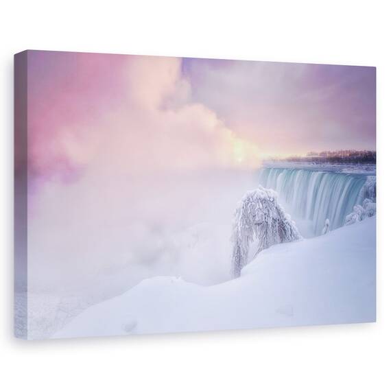 Tablou Canvas - Rasarit De Soare La Cascada Niagara, Marime: 40 x 60 cm - - Roveli