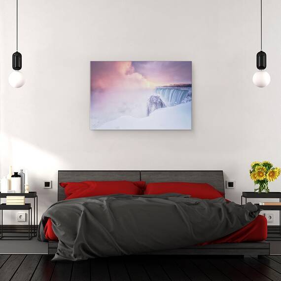 Tablou Canvas - Rasarit De Soare La Cascada Niagara, Marime: 40 x 60 cm - 3- Roveli