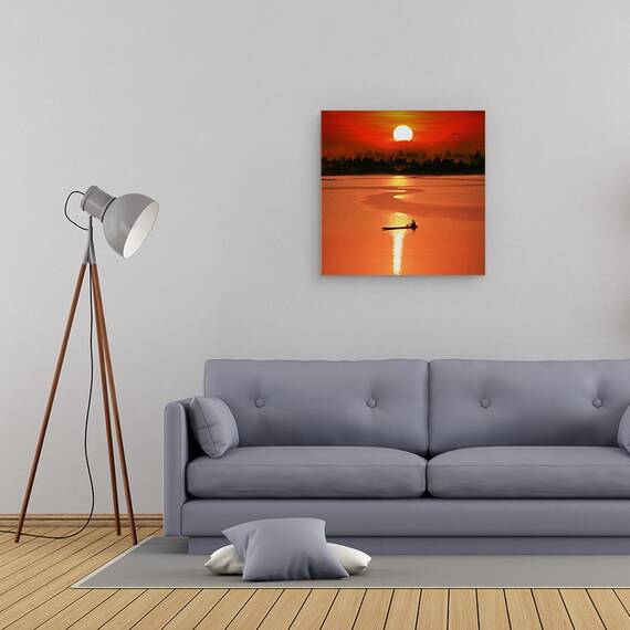 Tablou Canvas - Rowling Singur, Marime: 60 x 60 cm - 2- Roveli