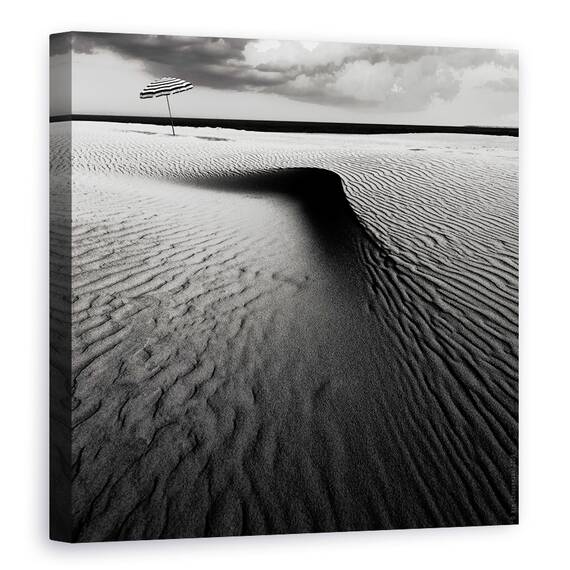 Tablou Canvas - Umbrela Pe Plaja, Marime: 60 x 60 cm - - Roveli