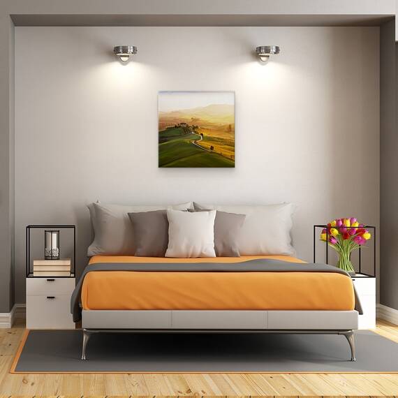 Tablou Canvas - Val D'Orcia, Marime: 60 x 60 cm - 3- Roveli