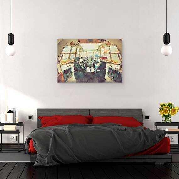 Tablou Canvas - Zburand Cu Un Avion Abandonat, Marime: 40 x 60 cm - 3- Roveli