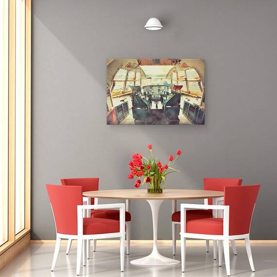 Tablou Canvas - Zburand Cu Un Avion Abandonat, Marime: 40 x 60 cm - 4- Roveli