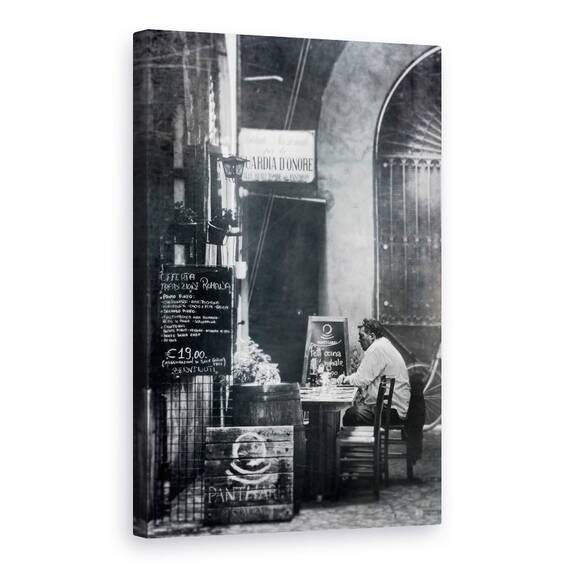 Tablou Canvas - Alb-Negru, Marime: 40 x 60 cm - - Roveli