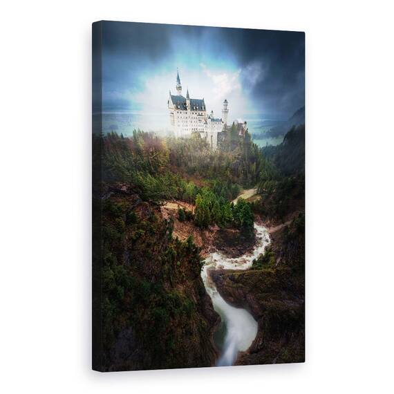 Tablou Canvas - Neuschwanstein, Marime: 40 x 60 cm - - Roveli