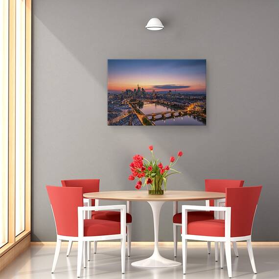 Tablou Canvas - Orizont Peste Frankfurt La Apus, Marime: 40 x 60 cm - 4- Roveli