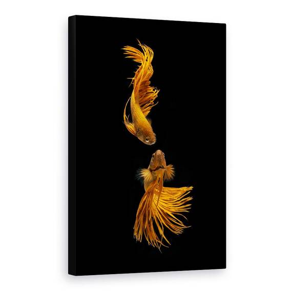 Tablou Canvas - Povestea De Dragoste A Pestilor De Aur, Marime: 40 x 60 cm - - Roveli
