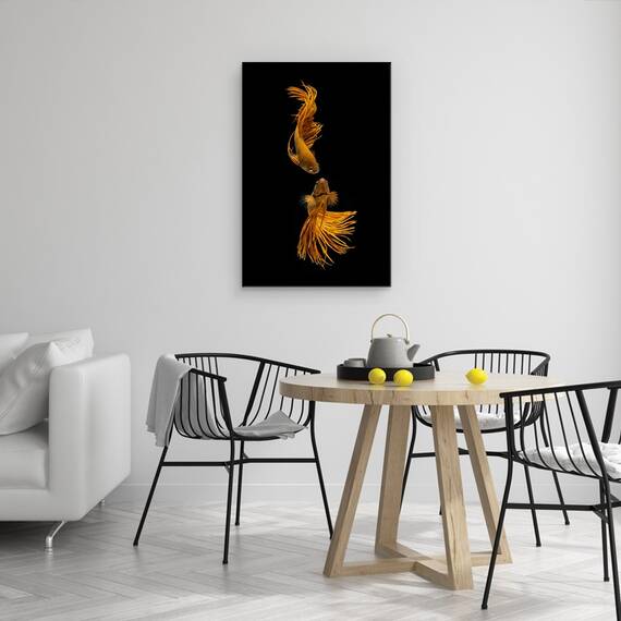 Tablou Canvas - Povestea De Dragoste A Pestilor De Aur, Marime: 40 x 60 cm - 4- Roveli