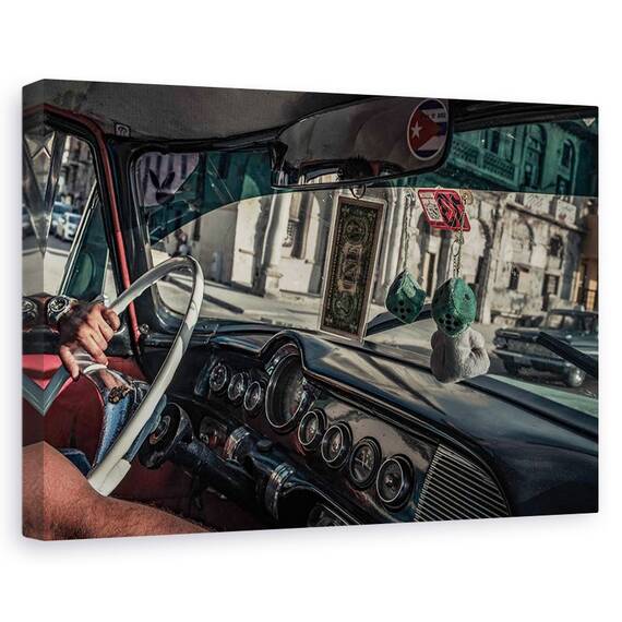 Tablou Canvas - Soferul De Taxi, Marime: 40 x 60 cm - - Roveli