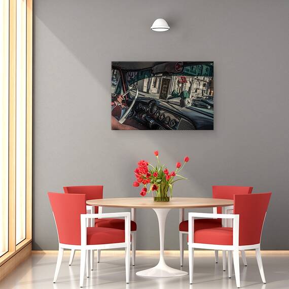 Tablou Canvas - Soferul De Taxi, Marime: 40 x 60 cm - 4- Roveli