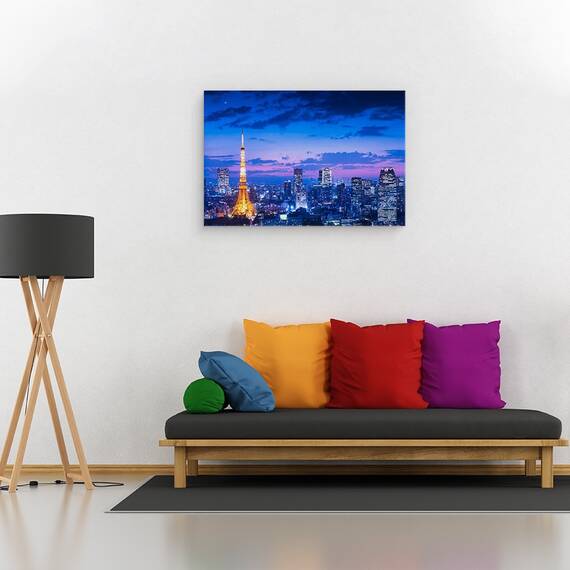 Tablou Canvas - Tokyo - Vedere Nocturna, Marime: 40 x 60 cm - 2- Roveli