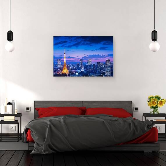 Tablou Canvas - Tokyo - Vedere Nocturna, Marime: 40 x 60 cm - 3- Roveli